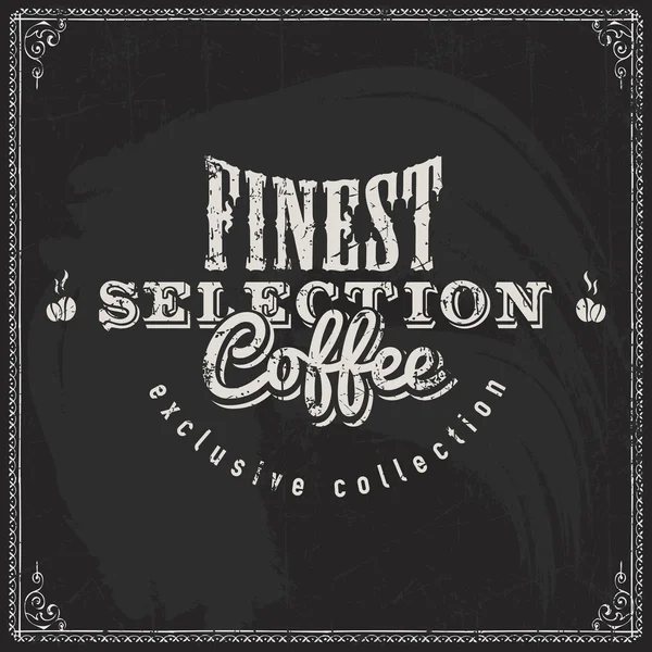 Coffee shop Label with retro vintage styled design — Stock Vector