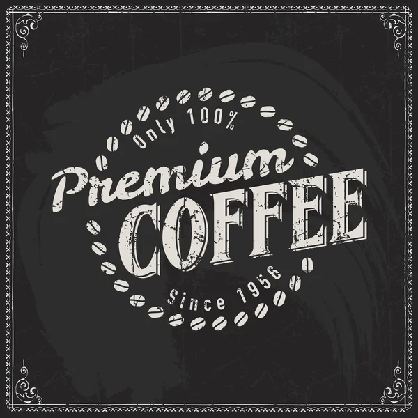 Coffee shop Label with retro vintage styled design — Stock Vector