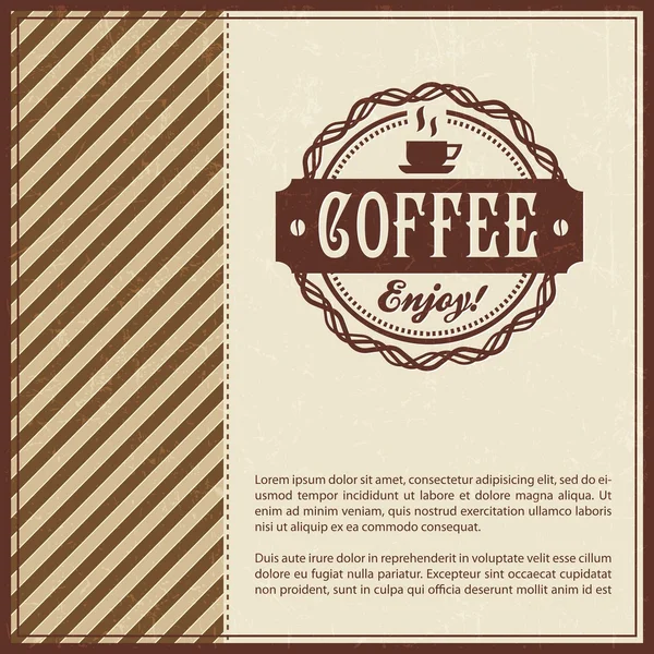 Retro vintage koffie achtergrond — Stockvector