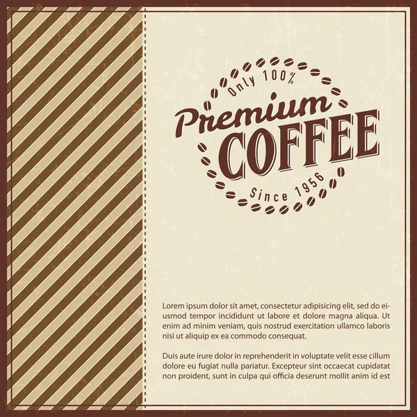 Retro Vintage Coffee Background — Stock Vector