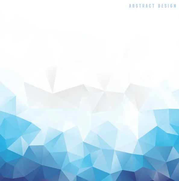 Astratto sfondo geometrico con triangoli blu — Vettoriale Stock