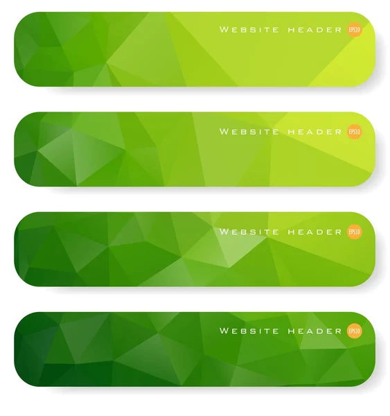 Abstracte groene banner — Stockvector