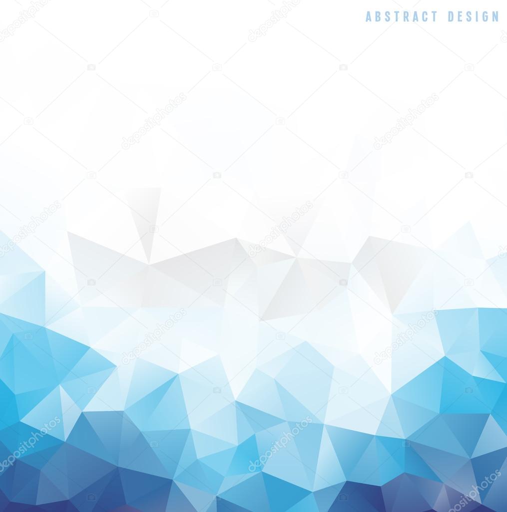 Abstract geometrical background with blue triangles