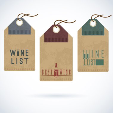 Şarap restoran vektör etiketi