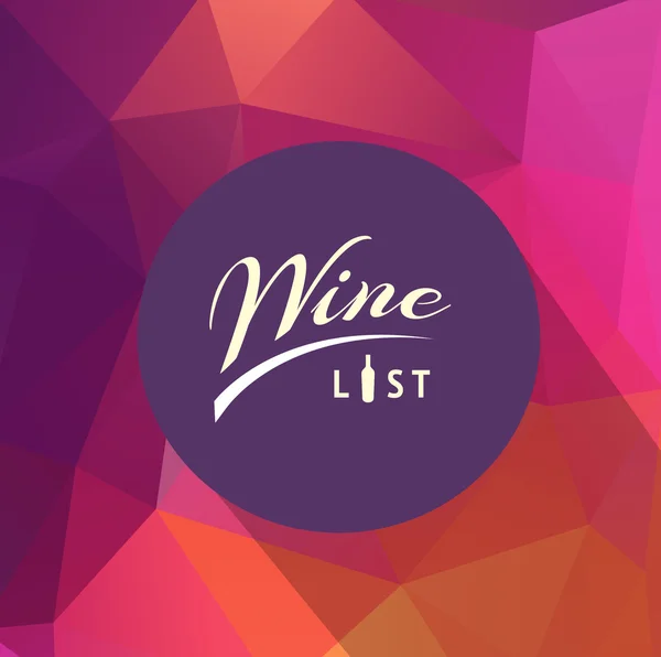Modello di design menu vini — Vettoriale Stock
