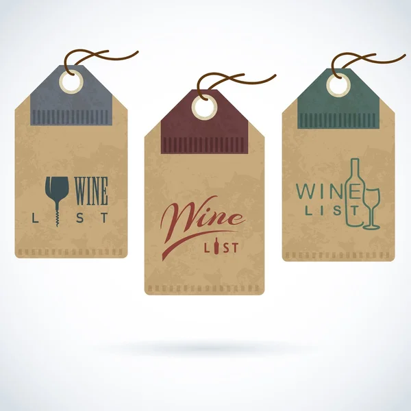 Wine bar ristorante modello di etichetta vettoriale — Vettoriale Stock