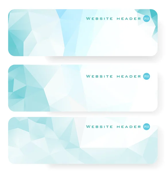 Abstrakter Vektor Website Header oder Banner Set — Stockvektor