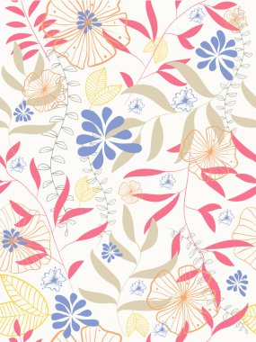 Güzel çiçeklerle kusursuz desen