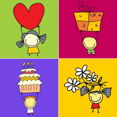 küçük çocuk ve kek