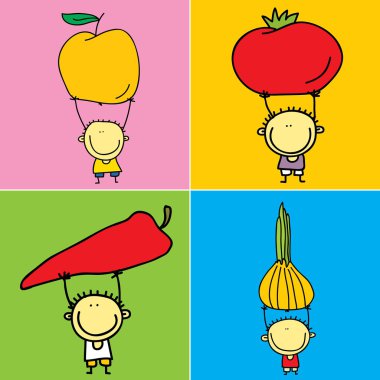 küçük çocuk ve sebze