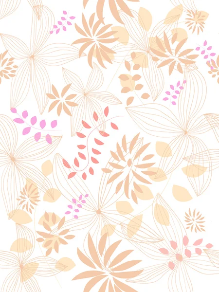 Seamless pattern with beautiful flowers — Stock Vector