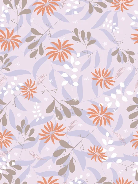 Seamless pattern with beautiful flowers — Stock Vector