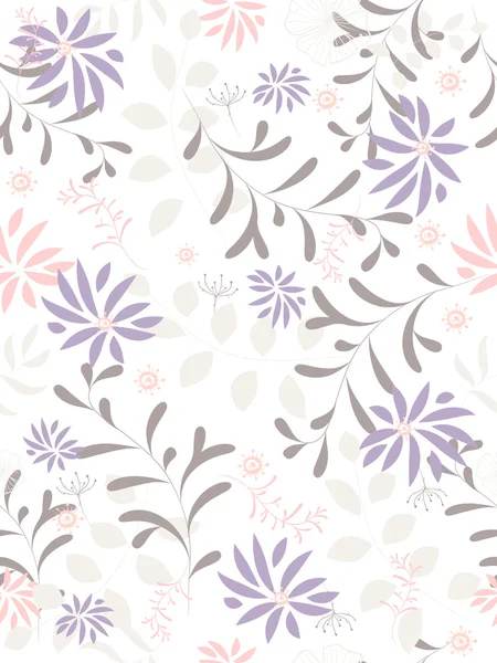 Nahtloses Muster mit floralem Hintergrund — Stockvektor