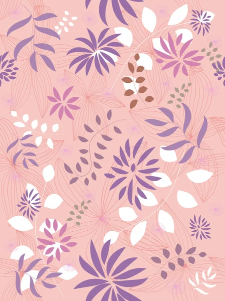Nahtloses Muster mit floralem Hintergrund — Stockvektor