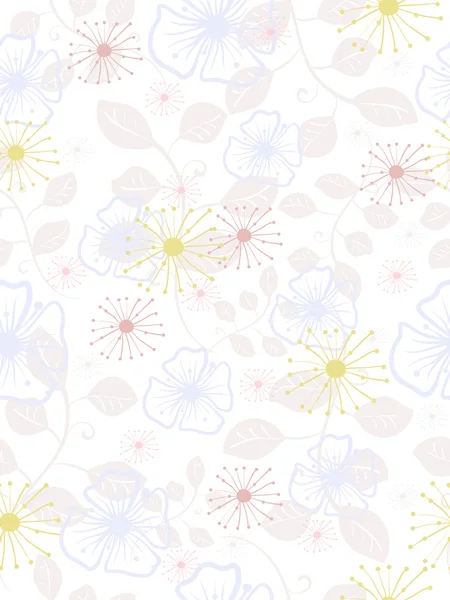 Seamless pattern with floral background — Stock Vector