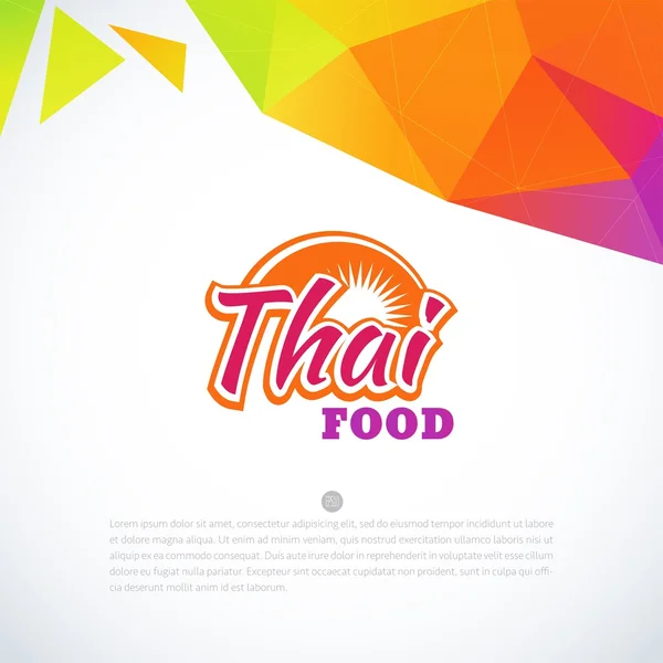 タイ料理がメニューのデザイン テンプレート — ストックベクタ
