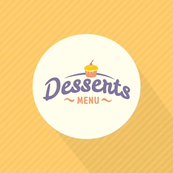 Designvorlage für Dessertmenüs — Stockvektor