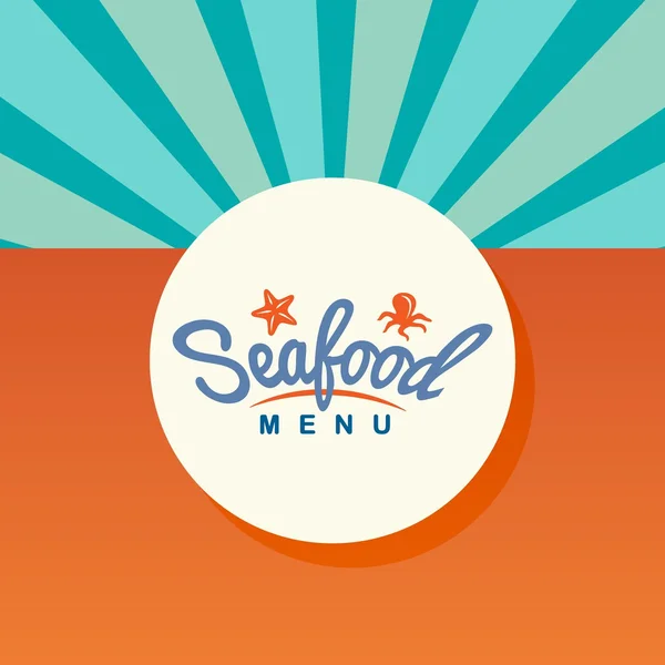 Seafood Menu design template — Stock Vector