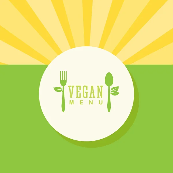 Templat desain Menu Vegan - Stok Vektor
