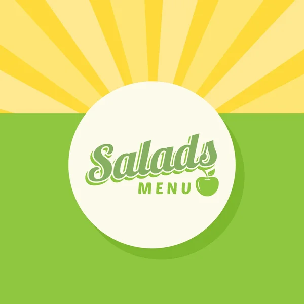Modelo de design de menu de salada — Vetor de Stock