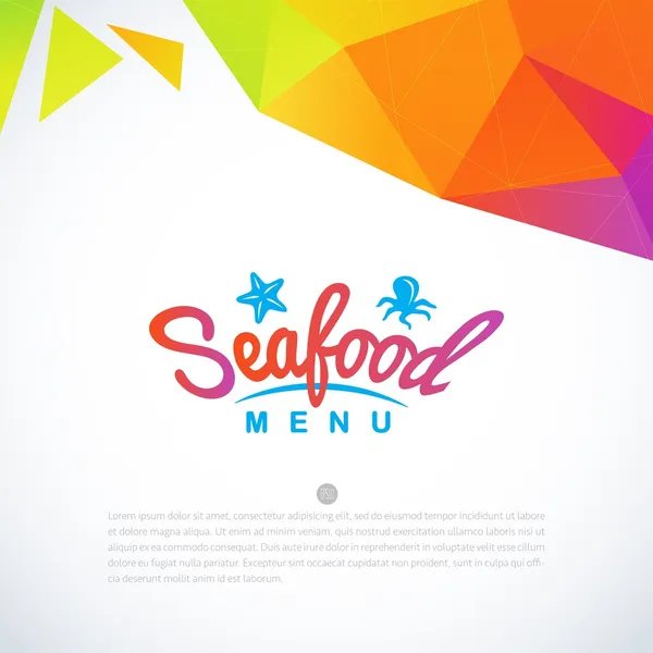 海鲜菜单设计模板 — 图库矢量图片