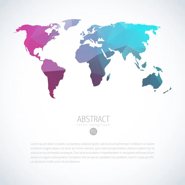 Abstract background with vector world map — Stock Vector