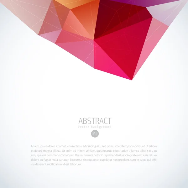 Abstract 3D geometric colorful vector background — Stock Vector