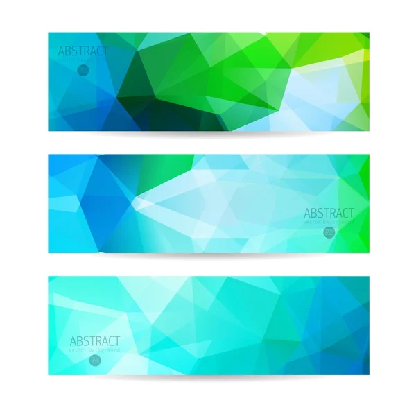 A set of modern vector banners with triangles — Stock Vector