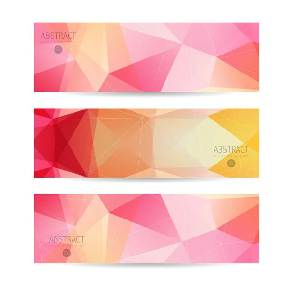 A set of modern vector banners with triangles — Stock Vector