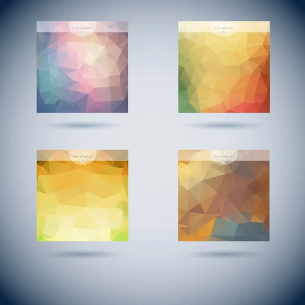 Set of abstract vector modern background — Stock Vector