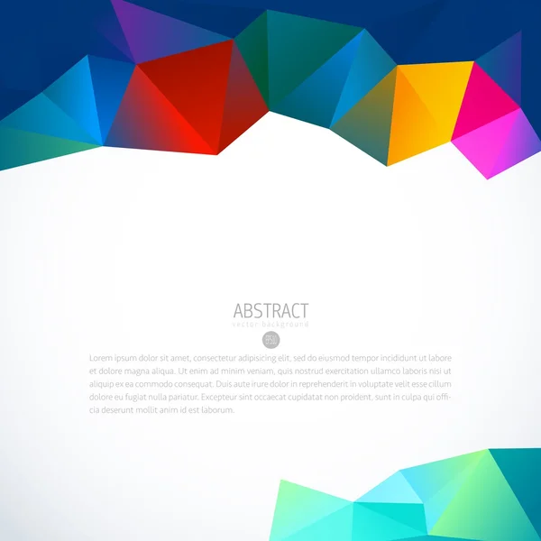 Abstracte 3d geometrische kleurrijke achtergrond sjabloon — Stockvector