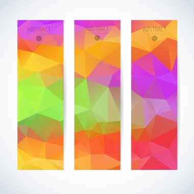 Dikey banner vektör set