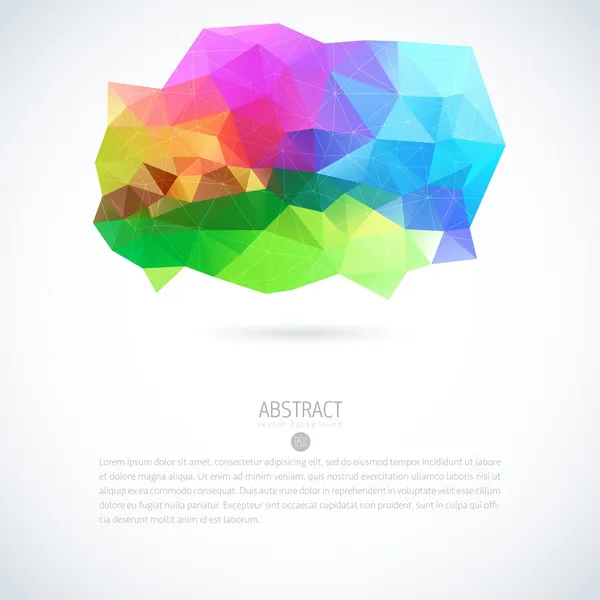 Abstrakt 3d geometriska färgstarka bakgrund — Stock vektor