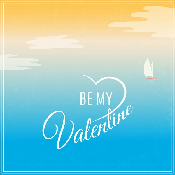 私はあなたを愛して幸せのバレンタインの日カード — ストックベクタ