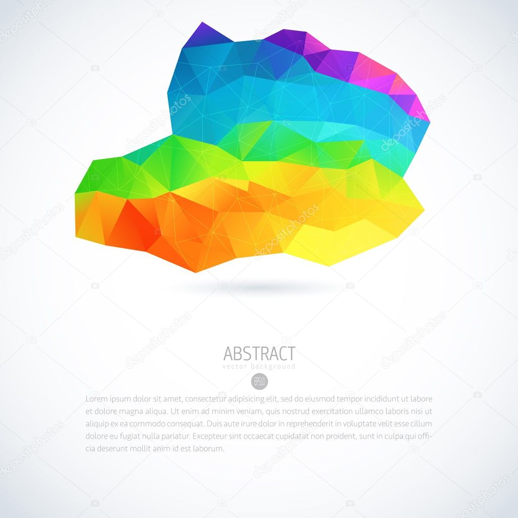 Abstract 3D geometric colorful background