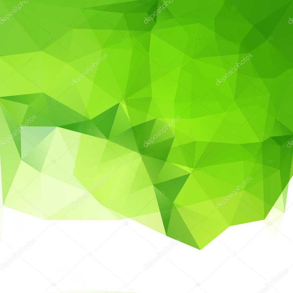 Abstract vector modern background with green triangle object