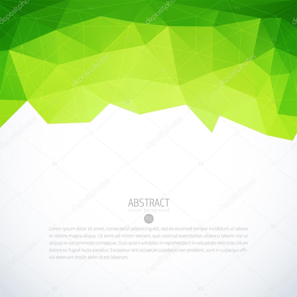 Abstract vector modern background with green triangle object