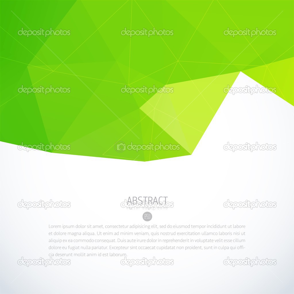 Abstract vector modern background with green triangle object