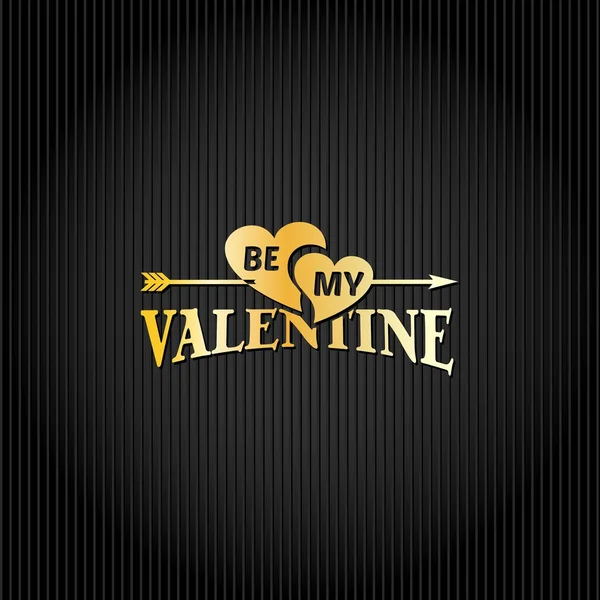 Buon San Valentino lettering biglietto di auguri — Vettoriale Stock