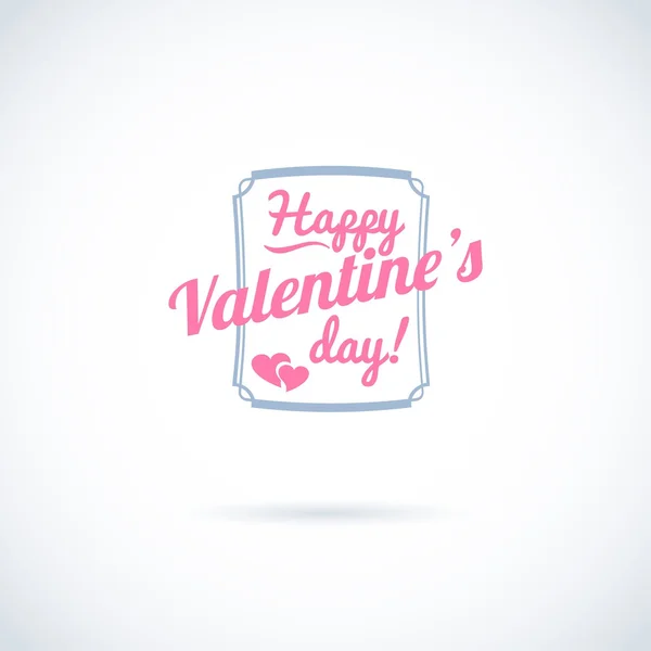 Happy valentine's day belettering wenskaart — Stockvector