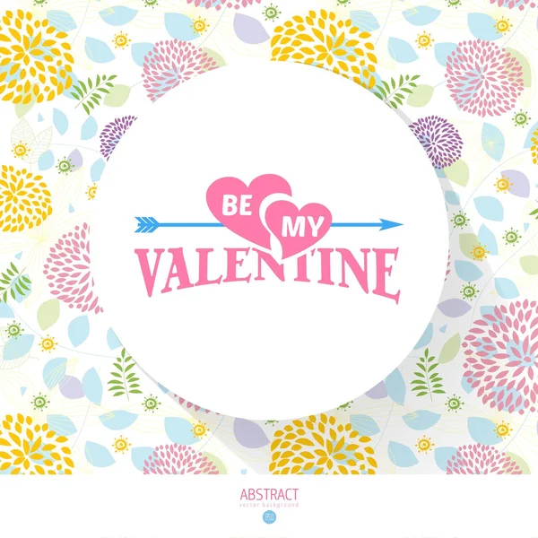 Happy Valentines day card with calligraphy — Stock Vector