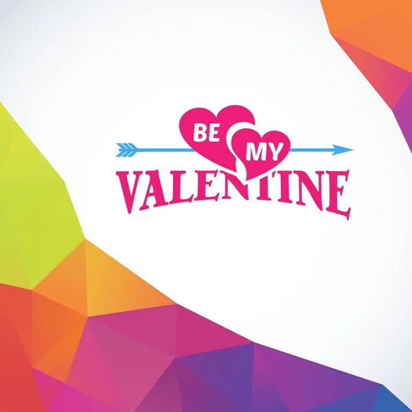 Valentine's Day poster.Typography. — Stock Vector