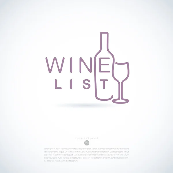 Wine menu design template — Stock Vector