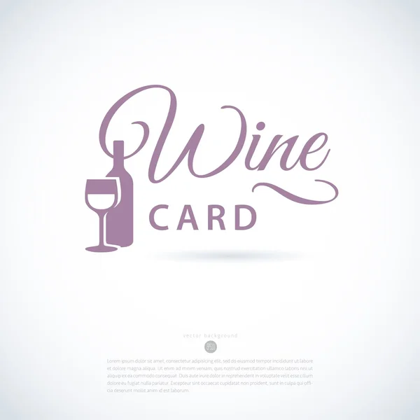Wine menu design template — Stock Vector