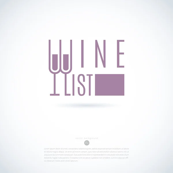 Modello di design menu vini — Vettoriale Stock