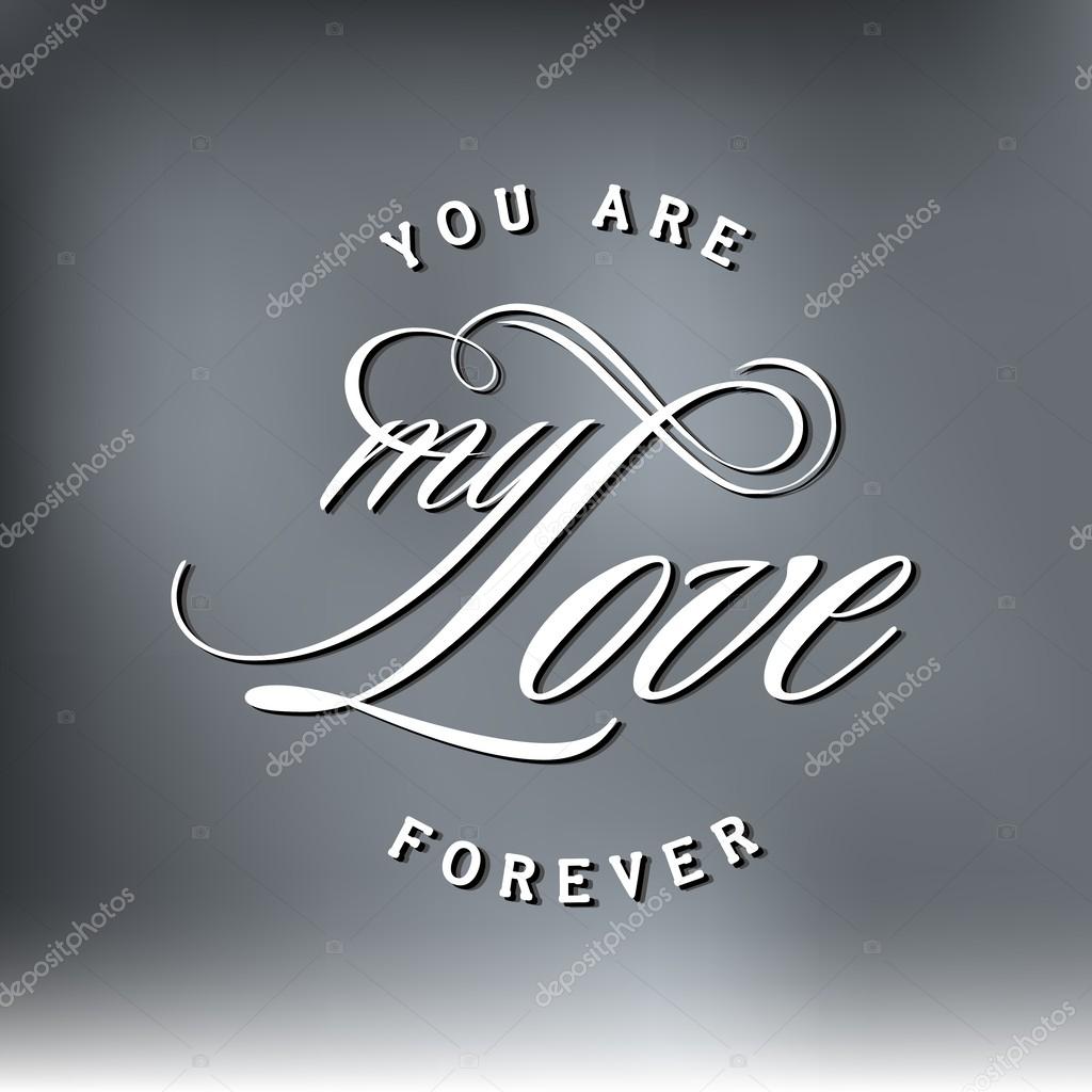 Valentins Day Card With Hearts, Vintage Vector Illustration