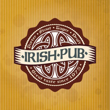 retro tarzı bira etiket.