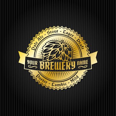 retro tarzı bira etiket.