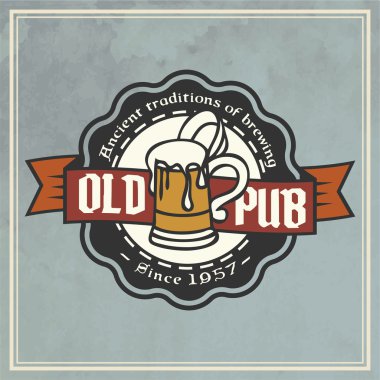 Retro styled label of beer. clipart
