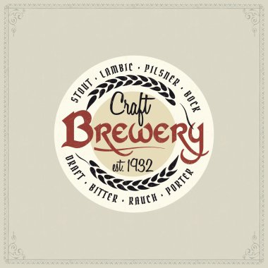 Retro styled label of beer. clipart